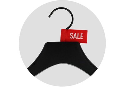 Kleding labels SALE Rood