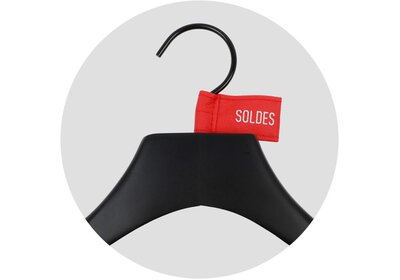 Kleding labels Soldes Rood