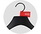 Kleding labels Soldes Rood