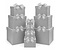 Luxe decoratiedozen met strik Zilver