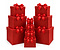 Luxe decoratiedozen met strik Rood