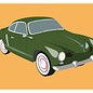 cl010 | Classic | VW Karmann Ghia, 1950 - Postkarte A6