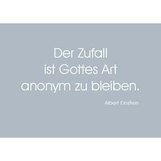 Es gibt keine zufälle einstein