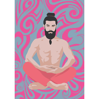 ha017 | happiness | Yoga - meditation - Postkarte A6
