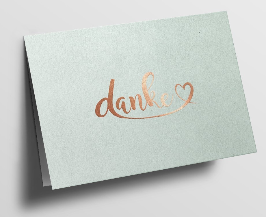 Pu085 Klappkarte Danke Mit Herz Ivory