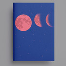 ha456 | happiness | Moon Phases - notebook A5