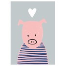 SG045 | schönegrüsse | Lullaby - Schweinchen - Postkarte A6