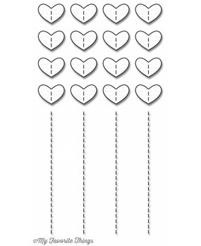 My Favorite Things Stitched Heart Grid (MFT-922)