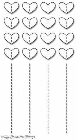 My Favorite Things Stitched Heart Grid (MFT-922)