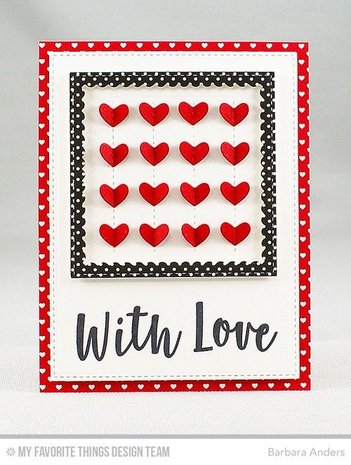 My Favorite Things Stitched Heart Grid (MFT-922)