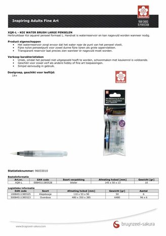 SAKURA Koi Water Brush Large Penselen (XQR-L) SAKURA Koi Water Brush Large Penselen (XQR-L)