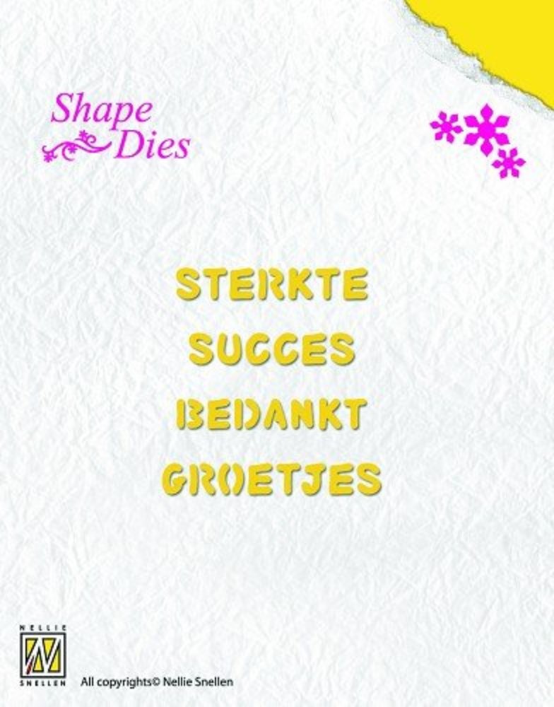 Nellie Snellen Shape Die Dutch Texts 2 (SD030) Nellie Snellen Shape Die Dutch Texts 2 (SD030)