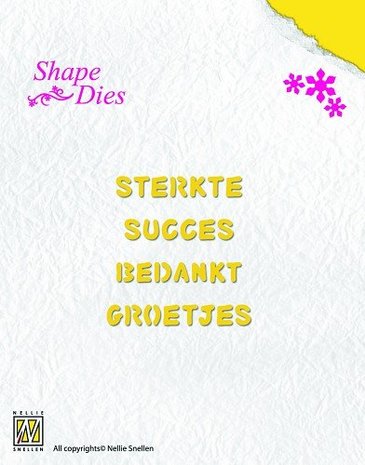 Nellie Snellen Shape Die Dutch Texts 2 (SD030) Nellie Snellen Shape Die Dutch Texts 2 (SD030)