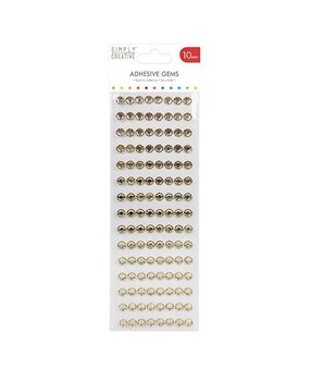 Simply Creative Adhesive Gems 10mm Gold (SCDOT016)