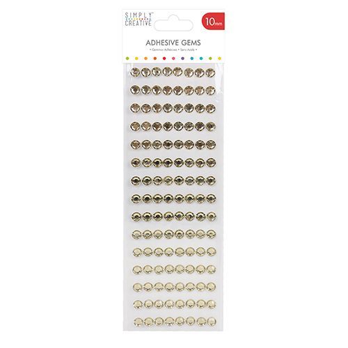 Simply Creative Adhesive Gems 10mm Gold (SCDOT016) Paperpads.nl