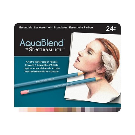Spectrum Noir AquaBlend Aquarel Potloden Doos a 24 Stuks - Essentials (SPECAB-ESS24) Spectrum Noir AquaBlend Aquarel Potloden Doos a 24 Stuks - Essentials (SPECAB-ESS24)