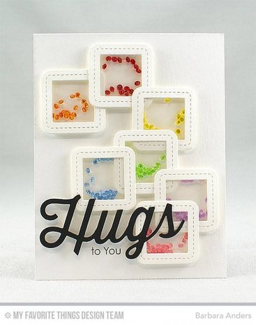 My Favorite Things Single Stitch Line Rounded Square Frames (MFT-1056)
