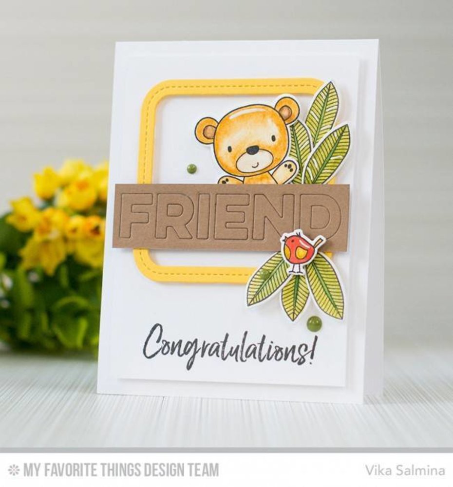 My Favorite Things Single Stitch Line Rounded Square Frames (MFT-1056)