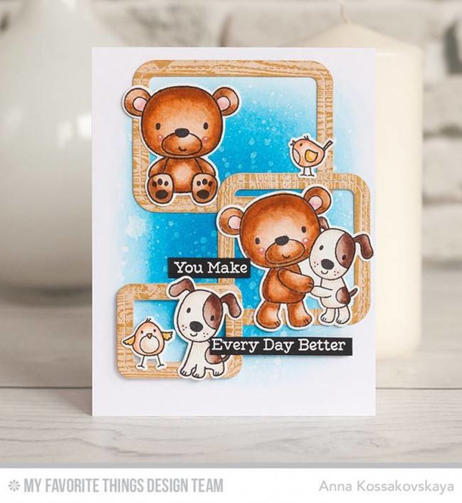 My Favorite Things Single Stitch Line Rounded Square Frames (MFT-1056)