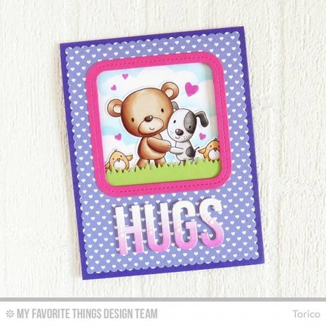 My Favorite Things Single Stitch Line Rounded Square Frames (MFT-1056)