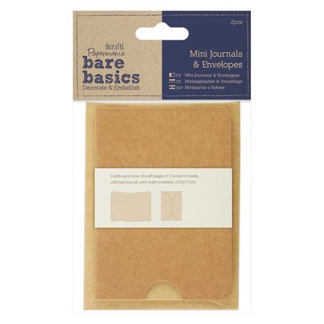 Papermania Bare Basics Mini Journals & Envelopes (2 pcs) (PMA 174362) Papermania Bare Basics Mini Journals & Envelopes (2 pcs) (PMA 174362)