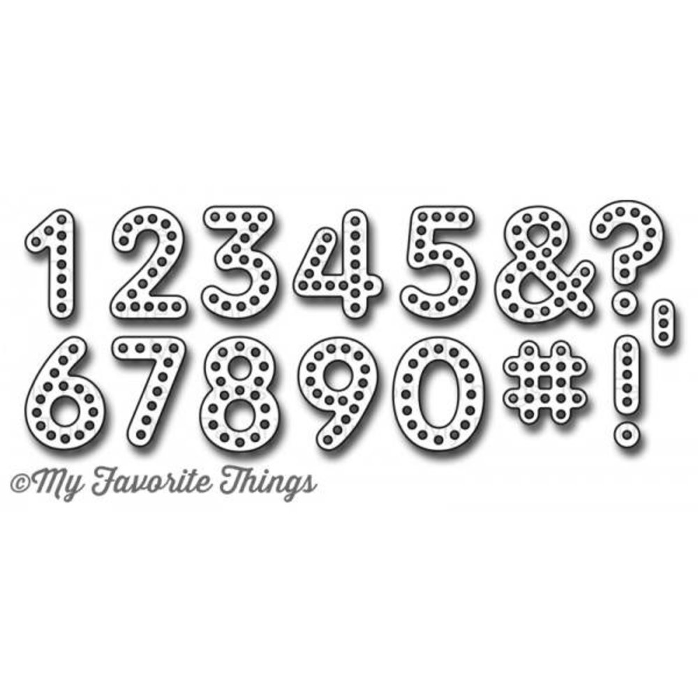 My Favorite Things Die-namics Bright Lights Numbers And Symbols (MFT-463)