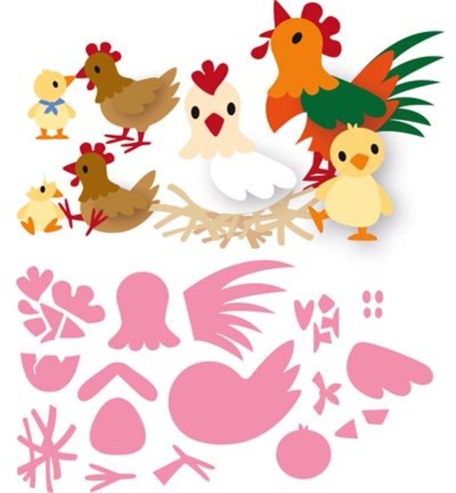 Marianne Design Collectable Eline's Chicken Family (COL1429) Marianne Design Collectable Eline's Chicken Family (COL1429)