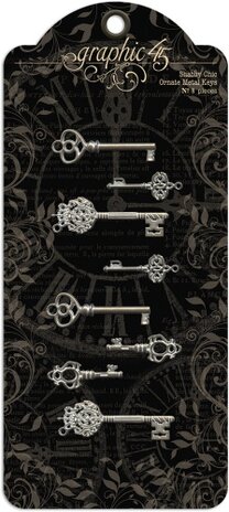 Graphic 45 Shabby Chic Ornate Metal Keys (4500839)