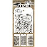 Stampers Anonymous Tim Holtz Mini Layering Stencil Set 14 (THMST014)