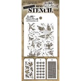 Stampers Anonymous Tim Holtz Mini Layering Stencil Set 22 (THMST022)