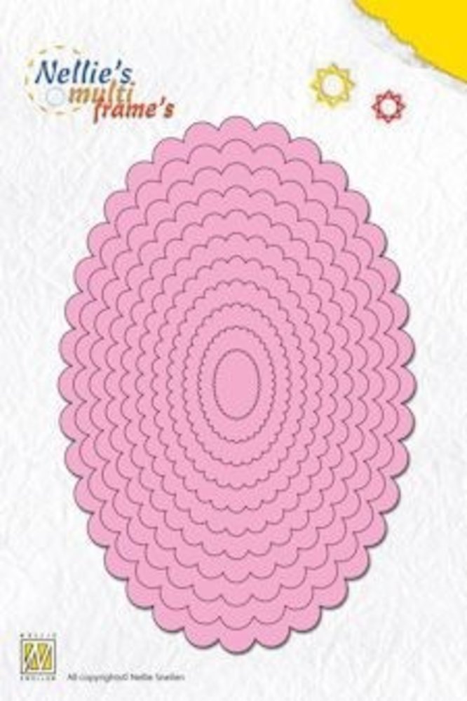 Nellie Snellen Multi Frame Wavy Oval (MFD070)