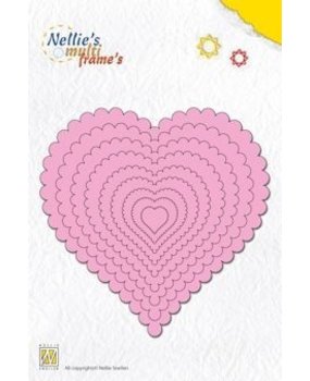 Nellie Snellen Multi Frame Wavy Heart (MFD072) Nellie Snellen Multi Frame Wavy Heart (MFD072)