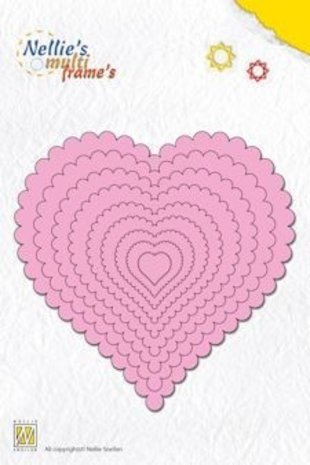 Nellie Snellen Multi Frame Wavy Heart (MFD072) Nellie Snellen Multi Frame Wavy Heart (MFD072)