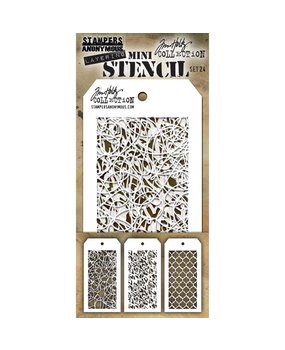 Stampers Anonymous Tim Holtz Mini Layering Stencil Set 24 (THMST024)