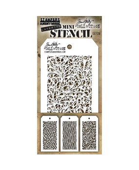 Stampers Anonymous Tim Holtz Mini Layering Stencil Set 26 (THMST026)