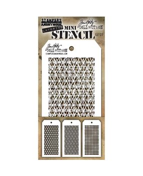 Stampers Anonymous Tim Holtz Mini Layering Stencil Set 27 (THMST027) Stampers Anonymous Tim Holtz Mini Layering Stencil Set 27 (THMST027)