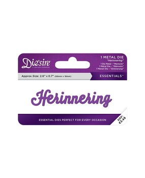 Die'sire Herinnering Words Metal Die (DS-E-W-60-NL) Die'sire Herinnering Words Metal Die (DS-E-W-60-NL)