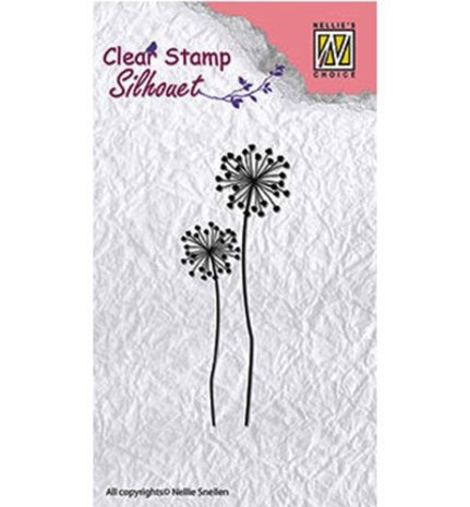 Nellie Snellen Silhouet Flower 9 Clear Stamp (SIL015) Nellie Snellen Silhouet Flower 9 Clear Stamp (SIL015)