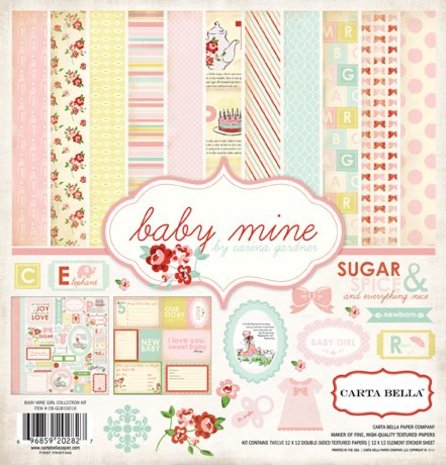 Carta Bella Baby Mine 12x12 Inch Collection Kit (CB-BMG26016) Carta Bella Baby Mine 12x12 Inch Collection Kit (CB-BMG26016)