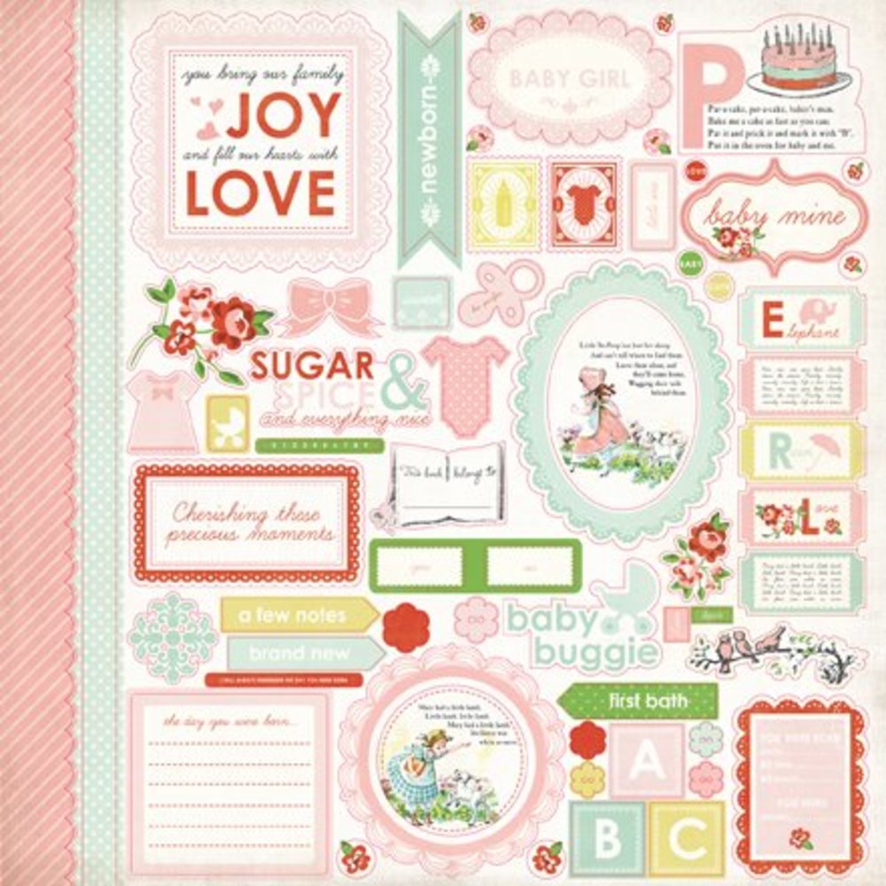 Carta Bella Baby Mine 12x12 Inch Collection Kit (CB-BMG26016) Carta Bella Baby Mine 12x12 Inch Collection Kit (CB-BMG26016)