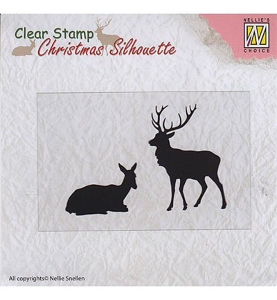 Nellie Snellen Christmas Silhouette Reindeer Clear Stamp (CSIL001)