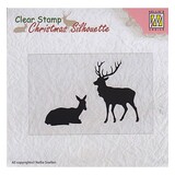 Nellie Snellen Christmas Silhouette Reindeer Clear Stamp (CSIL001)