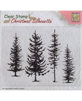Nellie Snellen Pine Trees Clear Stamp (CSIL004)