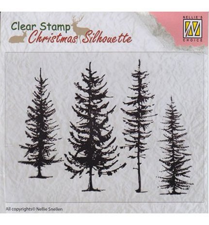Nellie Snellen Pine Trees Clear Stamp (CSIL004)
