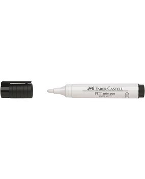 Faber Castell Tekenstift Pitt Artist Pen Big Brush 101 Wit (FC-167601) Faber Castell Tekenstift Pitt Artist Pen Big Brush 101 Wit (FC-167601)