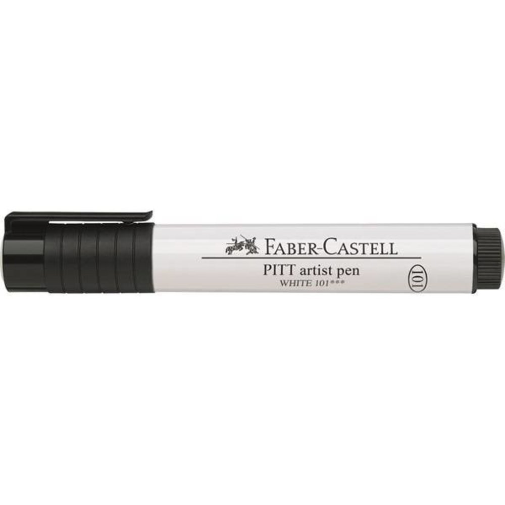 Faber Castell Tekenstift Pitt Artist Pen Big Brush 101 Wit (FC-167601) Faber Castell Tekenstift Pitt Artist Pen Big Brush 101 Wit (FC-167601)
