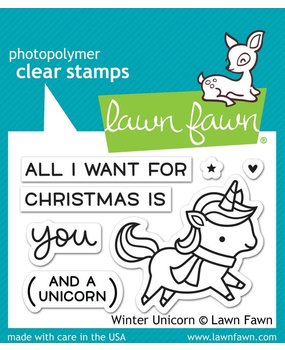 Lawn Fawn Winter Unicorn Clear Stamps (LF1218) Lawn Fawn Winter Unicorn Clear Stamps (LF1218)