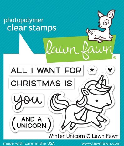 Lawn Fawn Winter Unicorn Clear Stamps (LF1218) Lawn Fawn Winter Unicorn Clear Stamps (LF1218)
