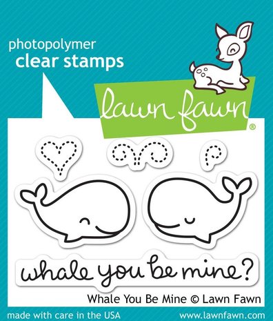 Lawn Fawn Whale You Be Mine Clear Stamps (LF791)