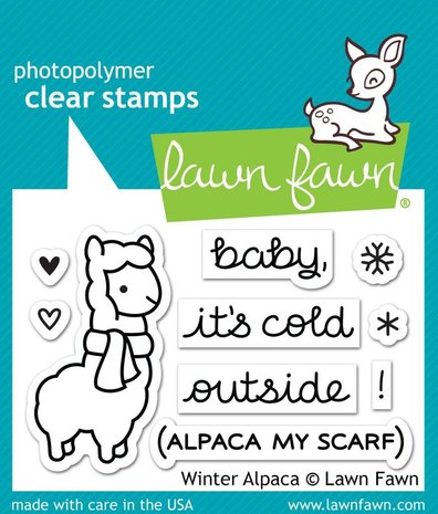 Lawn Fawn Winter Alpaca Clear Stamps (LF981)